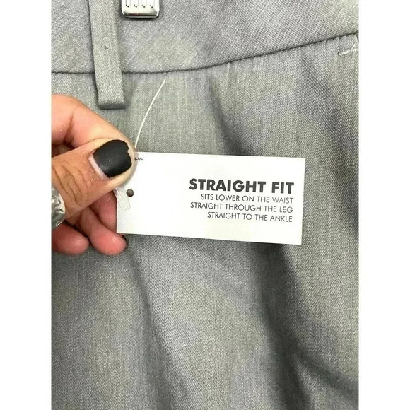 Perry Ellis Straight Dress Pants 42x32 Gray Flat Front NWT Flex Waistband - Picture 8 of 13